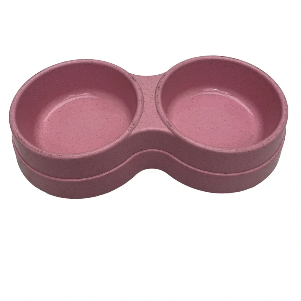 COPY - Final sale:New stainless steel double bowls with plastic stand